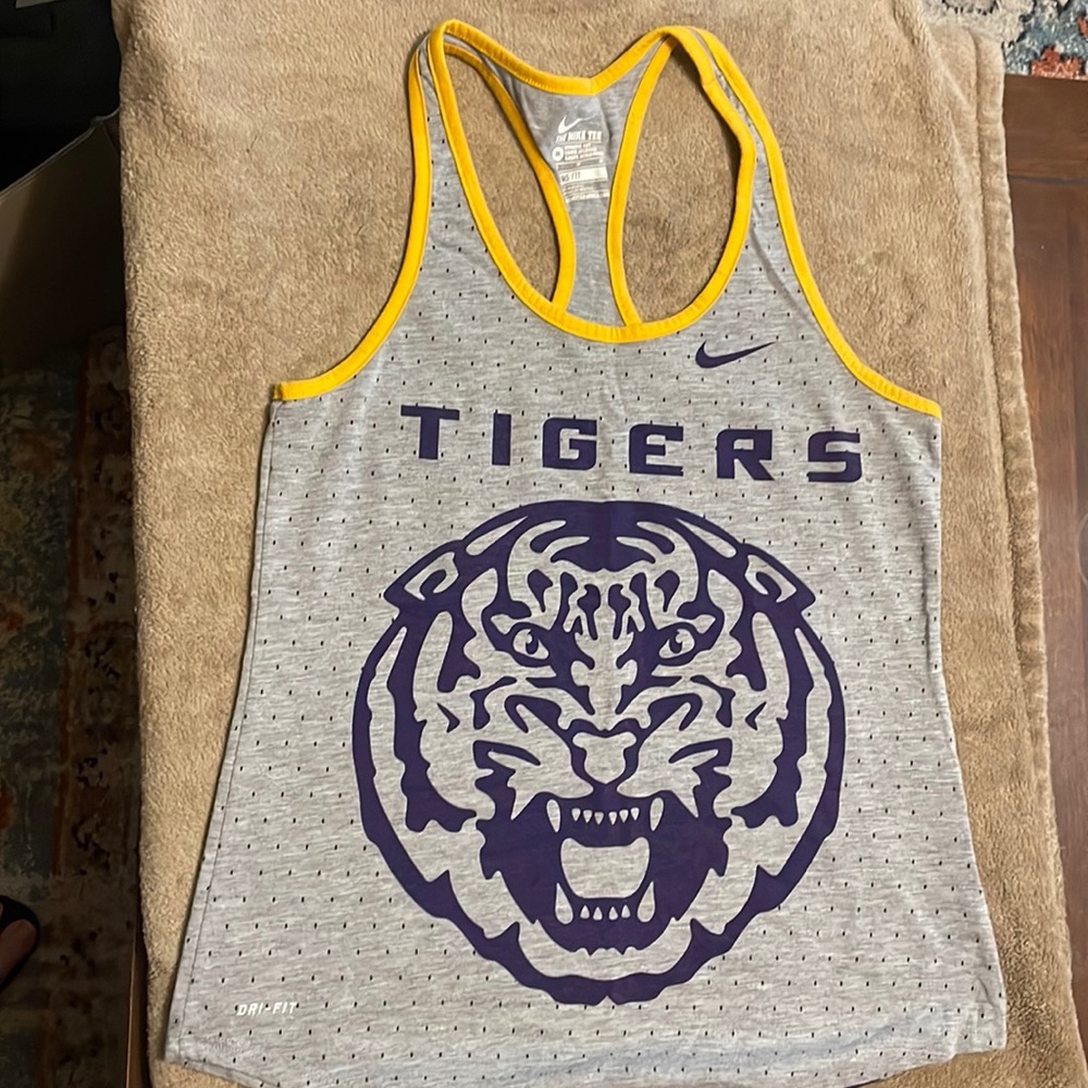 Ladies Nike Dri Fit LSU tank top